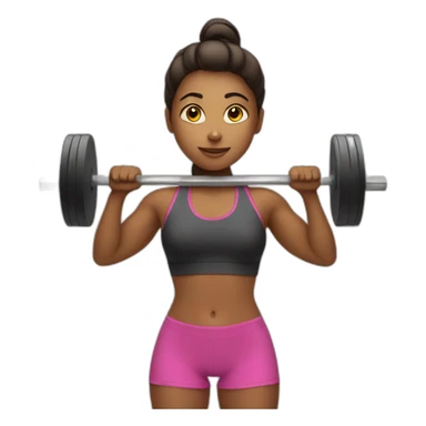 girl with barbell sticker