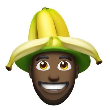 Banana that has the Jamaican hat and is high sticker