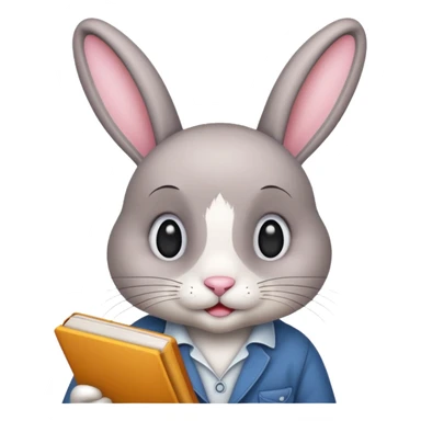 author bunny sticker