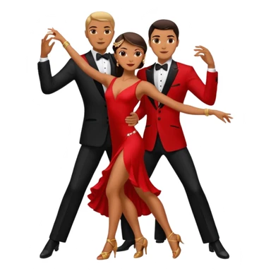 Dancesport professional latin competitor couple dancing the rumba  sticker