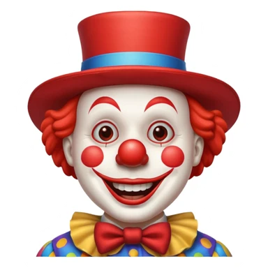 Clown with big top hat sticker
