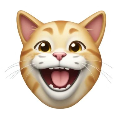 laught cat sticker