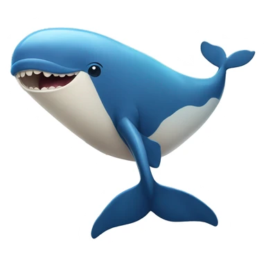 A whale with butterflies in its stomach smiling heart emoji sticker