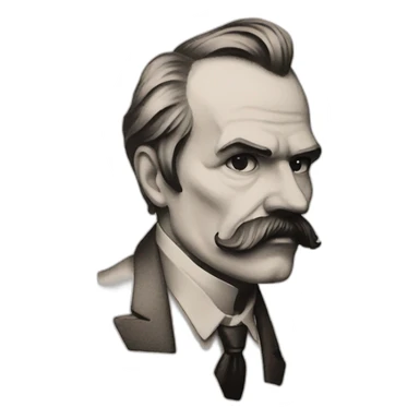Nietzsche tatoo sticker