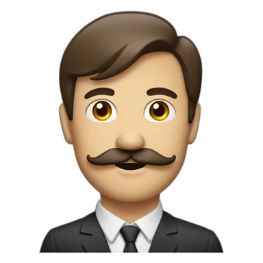 Homme avec une moustache carré  sticker
