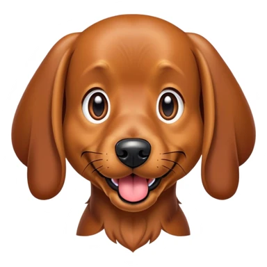 Un chien teckel marron qui tire la langue  sticker