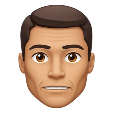 Make an emoji with a big jaw line and a alpha masculine look sticker