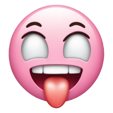 Emoji with tongue sticking out with heart eyes and drool sticker