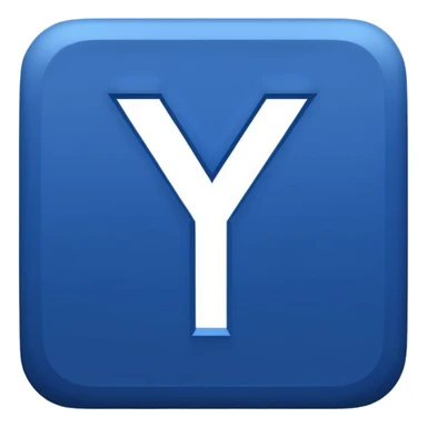 create capital letter  "Y" INSIDE THE BLUE COLOR SQUARE shape sticker