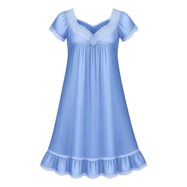 Periwinkle silk lace-trim nightgown sticker