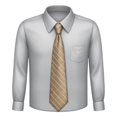 white shirt & grey tie (without face, just clothes, zoomed in) sticker