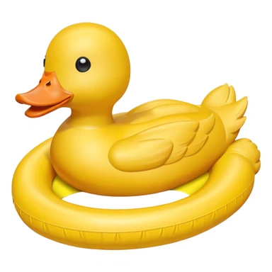 duck shaped swimming ring sticker