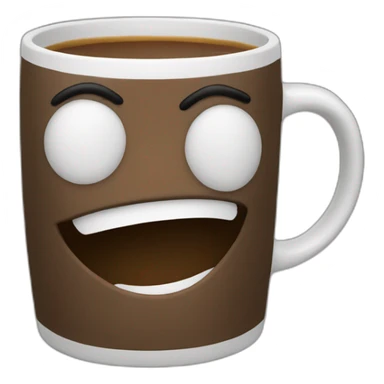 Coffee mug extremely happy sticker