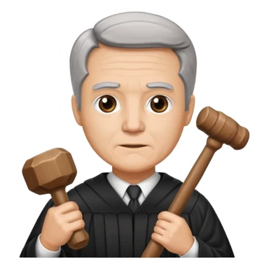 judge with hammer sticker