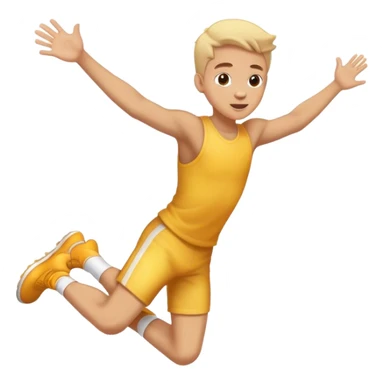 A person taking a leap sticker