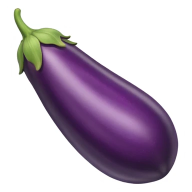 An eggplant very curved pointing downwards sticker