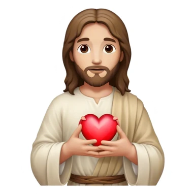Jesus christ with a heart in his hands  sticker