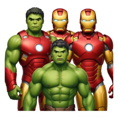 hulk e iron man sticker
