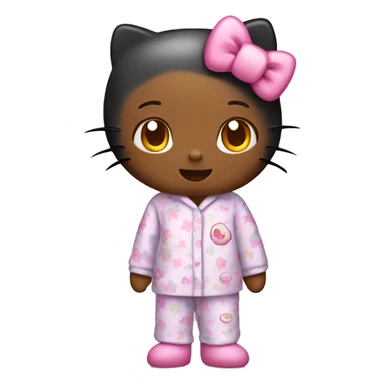 Hello kitty who is wearing pajama sticker