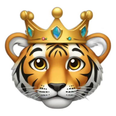 Tiger in crown sticker