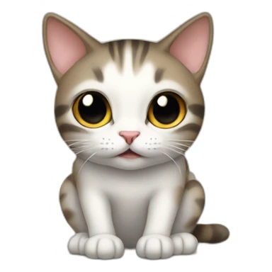 cat on the human knees sticker