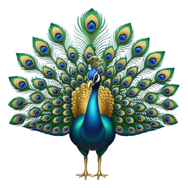 Full Golden peacock  sticker