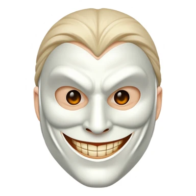 masked man, evil, smile sticker
