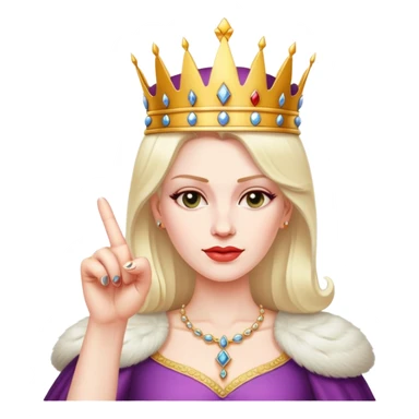 queen sticking up middle finger  sticker