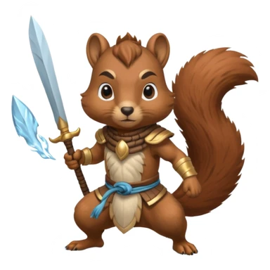 water bending squirrel warrior sticker