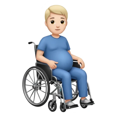 Pregnant man in wheelchair  sticker