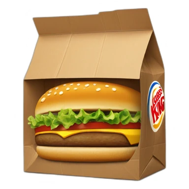 burger king cardboard bag sticker