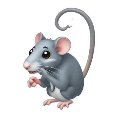 Rat on hook sticker