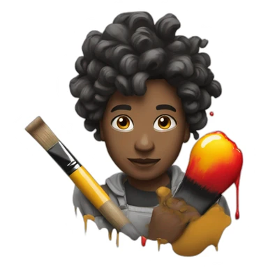 Artiste avec bombe de peinture sticker