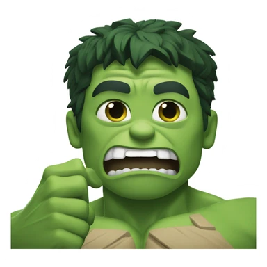 Hulk holding index finger and middle finger up sticker