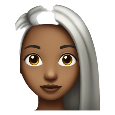 black girl with really long dark hair AND SUPER LONG EYELASHES THAT ARE VISIBLE sticker