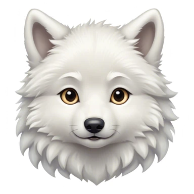 Baby white wolf sticker