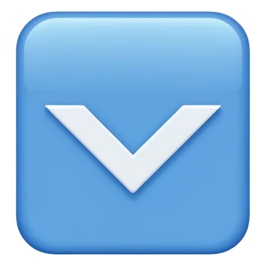 Blue square with white tick sticker