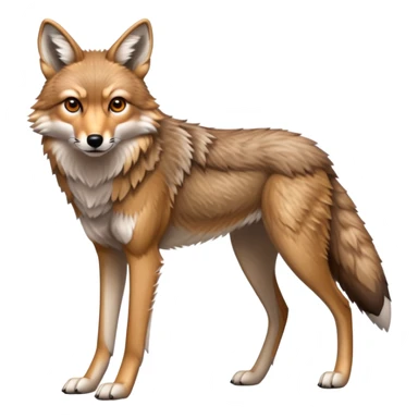 cinematic full body coyote, hyper-realistic sticker