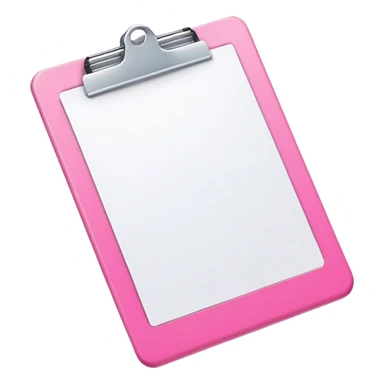 Pink clipboard sticker