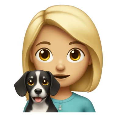 A creepy little girl with a dog sticker