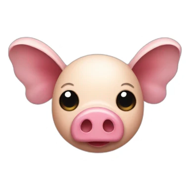 a butterfly with a pig head sticker