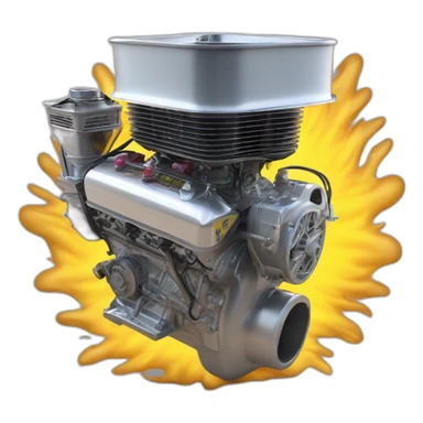 v8 blower in drag car sticker