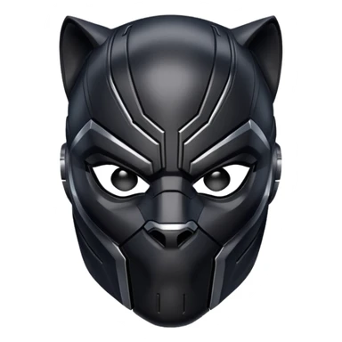 black panther marvel superhero full mask headshot sticker