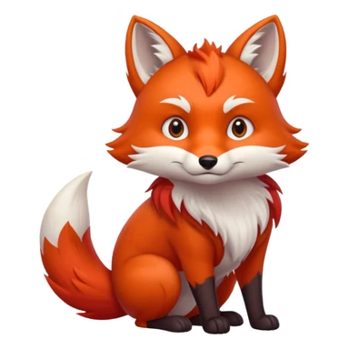 crimson brave fox sticker