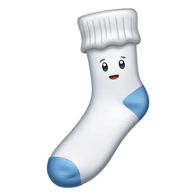A wet and dirty white sock sticker