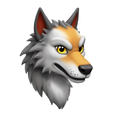 Dragon half wolf  sticker