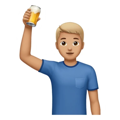 throwing beer can with the arm up in the air sticker
