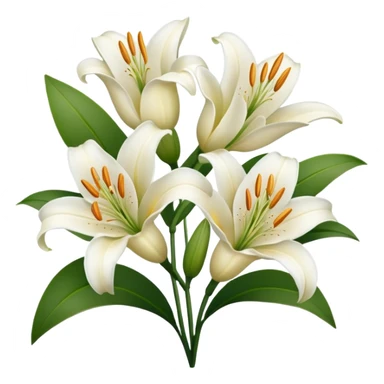  lillies white outline sticker