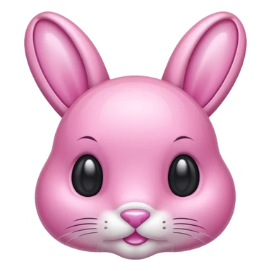 crystal bunny pink sticker