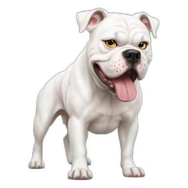White American bulldog glaring with anger  sticker